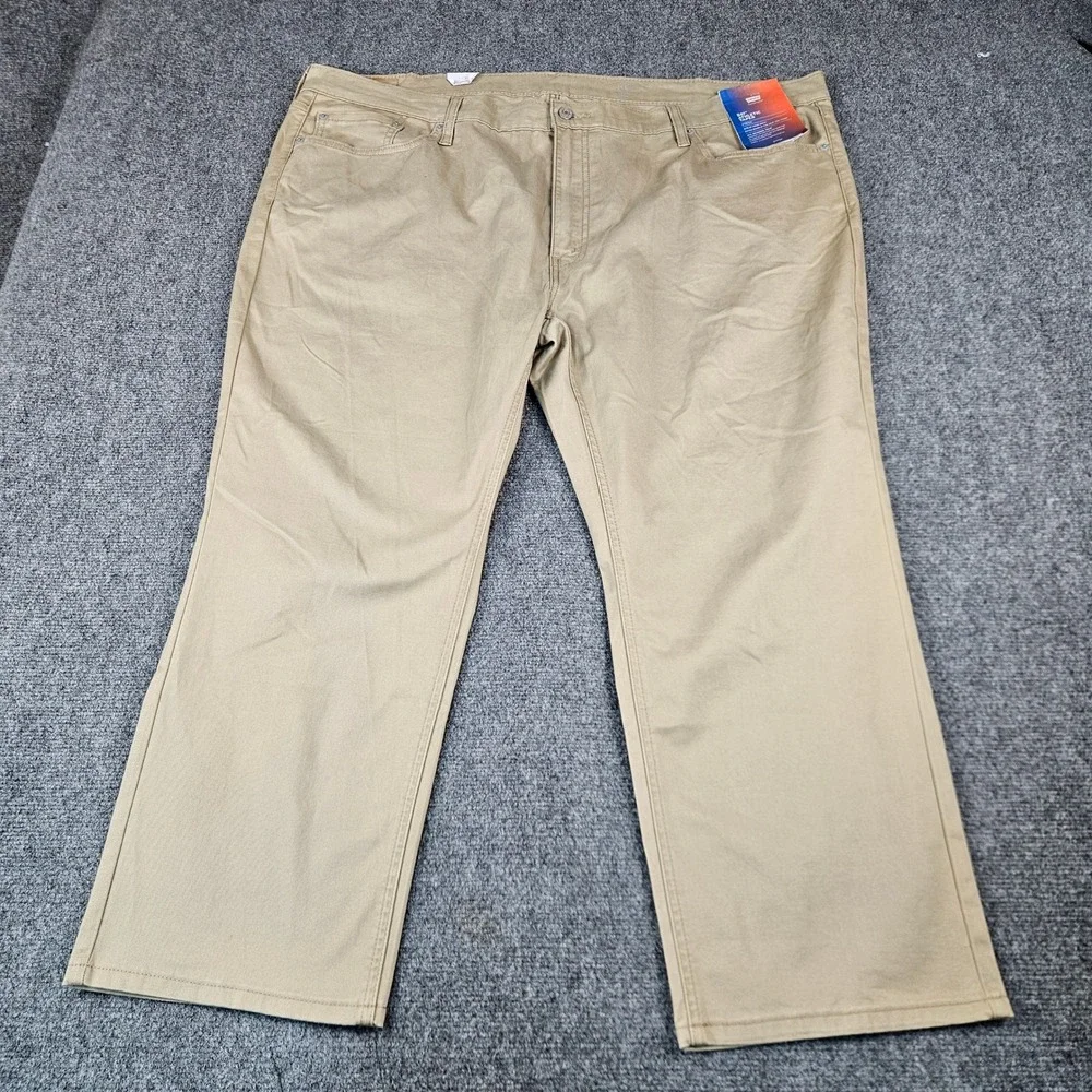 Levis 541 Athletic Taper All Seasons Tech Khaki Pants Mens 48x28 Tan Stretch